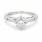 1.45 ct DEW Certified White Moissanite Ring – Birthday Gift for Her in 18K Gold Plated 18K Gold Plated