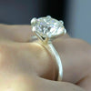 4.55 Ct Certified White Moissanite Ring – Birthday Gift for Women in 18K Gold Plate 18K Gold Plated