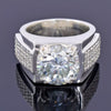 4.90 Ct Certified White Moissanite Ring – Wedding Jewelry in 18K Gold Plated Vermei 18K Gold Plated