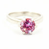 2.50 Ct Certified Pink Moissanite Engagement Ring – Gift for Her in 18K Gold Plated