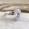 Certified Natural 3.45 Ct Pear Cut Moissanite Solitaire Ring in Gift 18K Gold Plate 18K Gold Plated