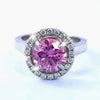 Certified 1.2 Ct Natural Pink Moissanite Ring in Gift for Her Love 18K Gold Plated 18K Gold Plated
