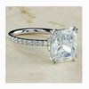 Certified Natural 7 Ct Cushion Cut Moissanite Ring in for Birthday 18K Gold Plated 18K Gold Plated