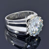 Certified Natural 3.65 Ct Moissanite Solitaire Ring in Jewelry Gift 18K Gold Plated
