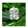 Certified Natural 4.5 Ct Radiant Cut Moissanite Solitaire Ring in 18K Gold Plated V 18K Gold Plated