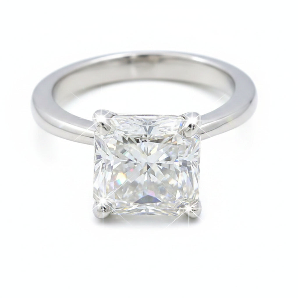 Certified 2.50 Ct Natural Pink Moissanite Ring in Jewelry for Wife 18K Gold Plated 18K Gold Plated