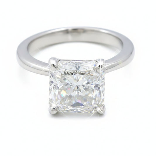 Certified 2.50 Ct Natural Pink Moissanite Ring in Jewelry for Wife 18K Gold Plated 18K Gold Plated