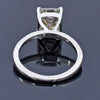 Certified 7.5 Ct Natural Blue Moissanite Ring in for Anniversary 18K Gold Plated Ve 18K Gold Plated