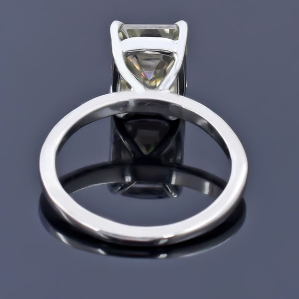 Certified 7.5 Ct Natural Blue Moissanite Ring in for Anniversary 18K Gold Plated Ve 18K Gold Plated