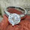 Certified Natural 7.30 Ct Round Cut Moissanite Ring in for Women 18K Gold Plated Ve 18K Gold Plated