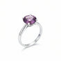 Certified 2 ct DEW Pink Moissanite Solitaire Ring in for Wife 18K Gold Plated