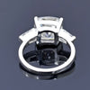 Certified 4.10 Ct Natural Cushion Cut Moissanite Ring in for Women 18K Gold Plated 18K Gold Plated