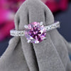 Certified 2.60 Ct Natural Pink Moissanite Solitaire Ring in Gift 18K Gold Plated Ve 18K Gold Plated