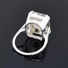 Certified Natural 4 Ct Emerald Cut Moissanite Solitaire Ring in 18K Gold Plated Ver 18K Gold Plated