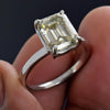 Certified 7.5 Ct Natural Blue Moissanite Ring in for Anniversary 18K Gold Plated Ve 18K Gold Plated