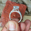 Certified Natural 7.30 Ct Round Cut Moissanite Ring in for Women 18K Gold Plated Ve 18K Gold Plated