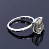 Certified 7.5 Ct Natural Blue Moissanite Ring in for Anniversary 18K Gold Plated Ve 18K Gold Plated