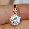 4 Ct Certified Moissanite Solitaire Pendant Gold Vermeil Anniversary Jewelry - GEMHUB & CO.