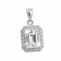 3.50 ct DEW Certified Moissanite Pendant 18K Gold Plated