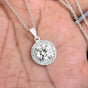 4.50 Ct Round Moissanite Pendant in Gold Vermeil Certified for Holiday Deals