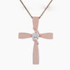 2.10 Ct Cross Moissanite Pendant in Certified for Holiday Gift 18K Gold Plated Verm 18K Gold Plated