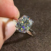 3.50 Ct Oval Cut White Solitaire Moissanite in Engagement Ring 18K Gold Plated Verm 18K Gold Plated