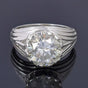 5.30 Ct Certified Round Cut White Moissanite Ring Gold Vermeil Sterling Silvers