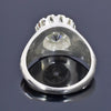 5.30 Ct Certified Round Cut White Moissanite Ring Gold Vermeil Sterling Silvers - View 4 - GEMHUB & CO.