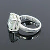 2.90 Ct Emerald Cut Certified White Moissanite Ring For Women 18K Gold Plated Verme 18K Gold Plated