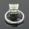 2 Ct Certified Cushion Cut Off White Moissanite Solitaire Ring 18K Gold Plated Verm 18K Gold Plated