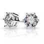 10.00ct DEW White Moissanite Round Solitaire Stud Earrings
