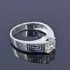 2.30 Ct Certified Cushion Cut White Solitaire Moissanite Ring 18K Gold Plated Verme 18K Gold Plated