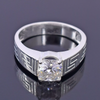 2.30 Ct Certified Cushion Cut White Solitaire Moissanite Ring 18K Gold Plated Verme 18K Gold Plated