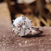 Certified 5.50 Ct White Round Cut Solitaire Moissanite Gold Vermeil Ring - View 2 - GEMHUB & CO.