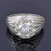 5.30 Ct Certified Round Cut White Moissanite Solitaire Ring Gold Vermeil - GEMHUB & CO.