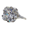 3.25 Ct Certified Radiant Cut White Solitaire Moissanite Ring 18K Gold Plated Verme 18K Gold Plated