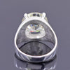 10.10 Ct Certified Round Cut White Moissanite Solitaire Ring In Gold Vermeil - View 4 - GEMHUB & CO.