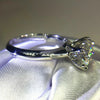 Certified 3.28Ct Round Cut White Moissanite Solitaire Ring In 18K Gold Plated Verme 18K Gold Plated