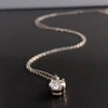 Certified 2.80 Ct Round Cut White Moissanite Solitaire Pendant In 18K Gold Plated V 18K Gold Plated