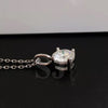Certified 2.80 Ct Round Cut White Moissanite Solitaire Pendant In 18K Gold Plated V 18K Gold Plated
