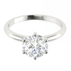 2.20 Ct Round Cut White Moissanite Solitaire in Engagement Ring 18K Gold Plated Ver 18K Gold Plated