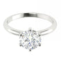 2.20 Ct Round Cut White Moissanite Solitaire in Engagement Ring 18K Gold Plated Ver 18K Gold Plated