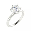 2.20 Ct Round Cut White Moissanite Solitaire in Engagement Ring 18K Gold Plated Ver 18K Gold Plated