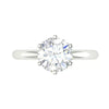 2.20 Ct Round Cut White Moissanite Solitaire in Engagement Ring 18K Gold Plated Ver 18K Gold Plated