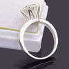 2.70 Ct Certified Round Cut White Moissanite Solitaire Ring 18K Gold Plated