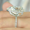 3.25Ct Certified Pear Cut White Moissanite Solitaire Ring 18K Gold Plated