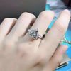 5.10 Ct Certified Heart Cut Solitaire White Soliatire Moissanite Ring 18K Gold Plat 18K Gold Plated