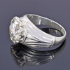 5.30 Ct Certified Round Cut White Moissanite Solitaire Ring Gold Vermeil - View 4 - GEMHUB & CO.