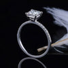 3.10 Ct Certified Princess Cut White Solitaire Moissanite Ring 18K Gold Plated Verm 18K Gold Plated