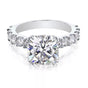 Certified 3.50 ct DEW Cushion Cut White Soliatire Moissanite Solitaire Ring 18K Gold Pla 18K Gold Plated